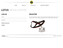 Tablet Screenshot of media.lotuscars.com